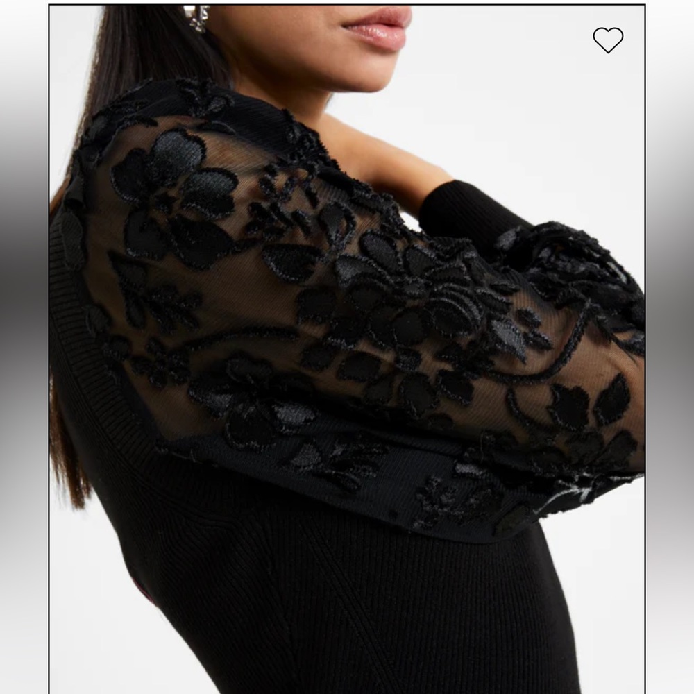 French Connection Balloon Burnout Sleeve Sweater - Picture 1 of 8